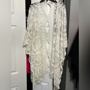 Torrid white lace swimsuit cover